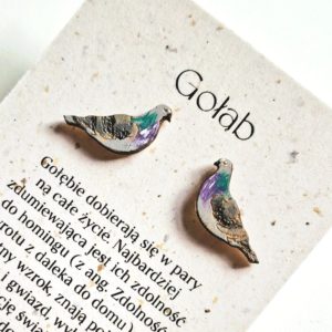 hummingbird earrings hand painted no.2